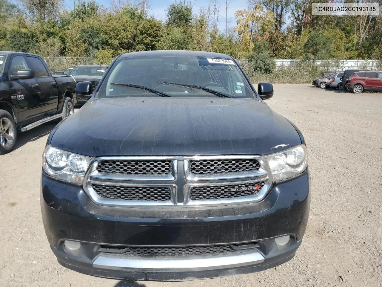 2012 Dodge Durango Sxt VIN: 1C4RDJAG2CC193185 Lot: 75553684