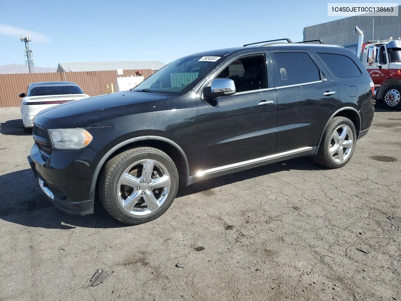 2012 Dodge Durango Citadel VIN: 1C4SDJET0CC138663 Lot: 75934504