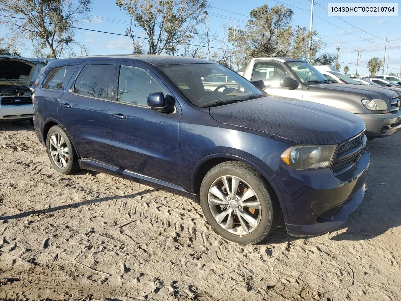 2012 Dodge Durango R/T VIN: 1C4SDHCT0CC210764 Lot: 76629734