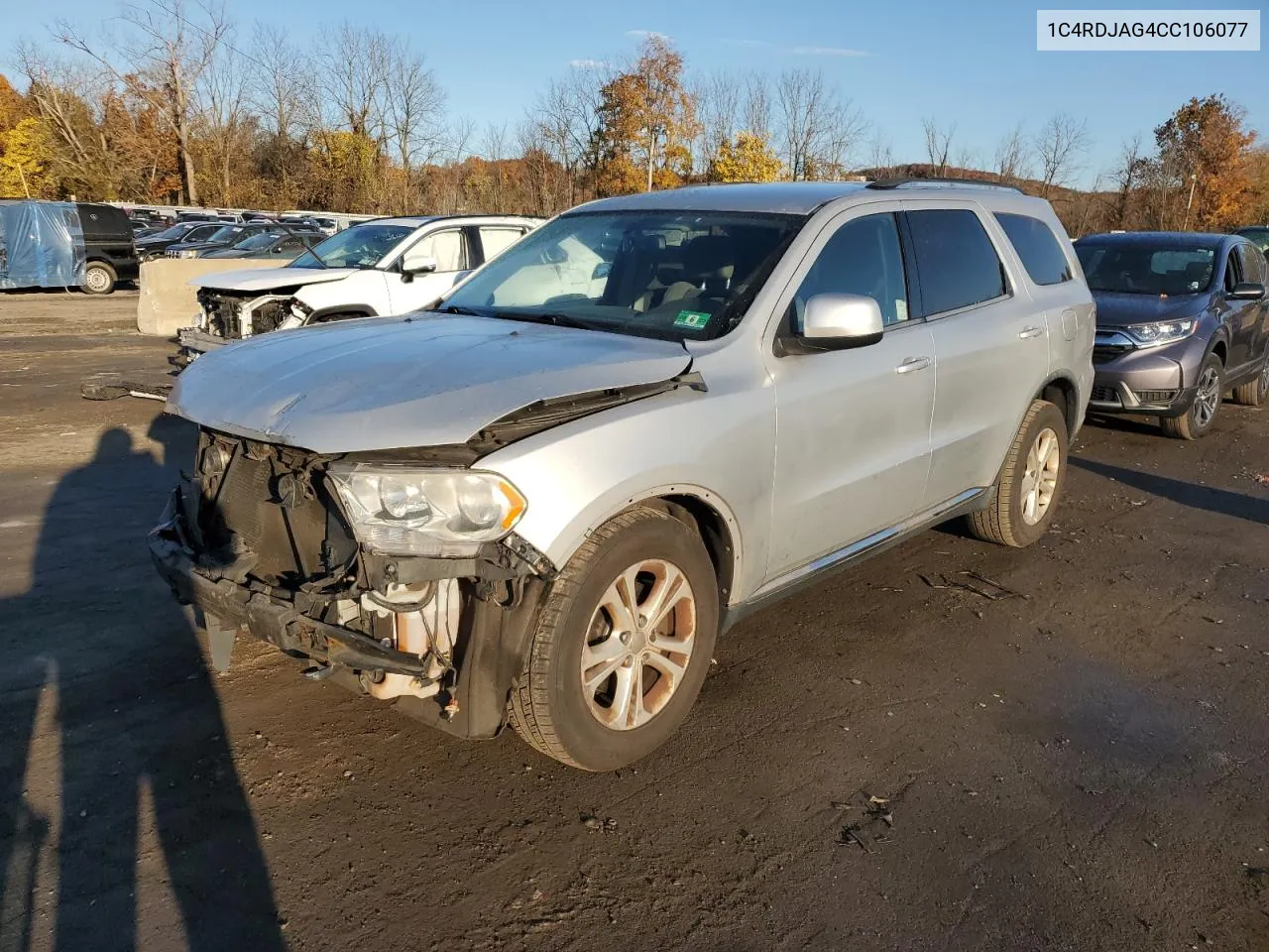 2012 Dodge Durango Sxt VIN: 1C4RDJAG4CC106077 Lot: 77030724