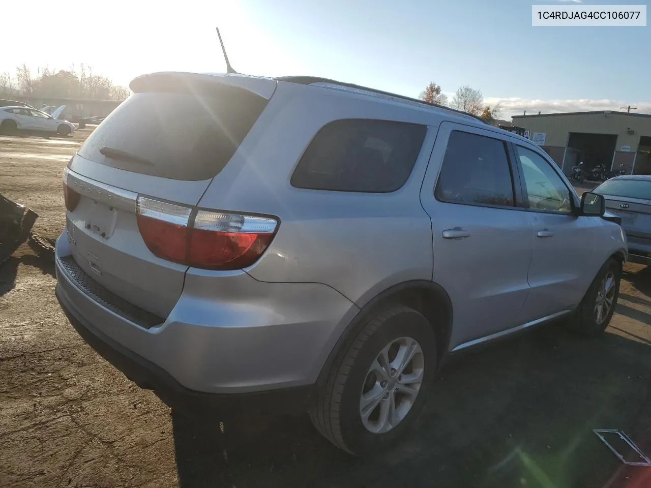 2012 Dodge Durango Sxt VIN: 1C4RDJAG4CC106077 Lot: 77030724