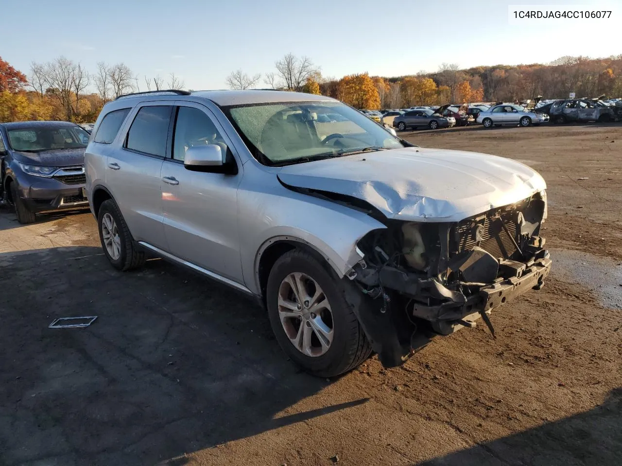 2012 Dodge Durango Sxt VIN: 1C4RDJAG4CC106077 Lot: 77030724