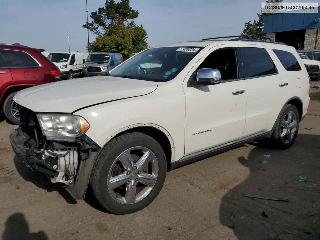 2012 Dodge Durango Citadel VIN: 1C4SDJET5CC205046 Lot: 77406224