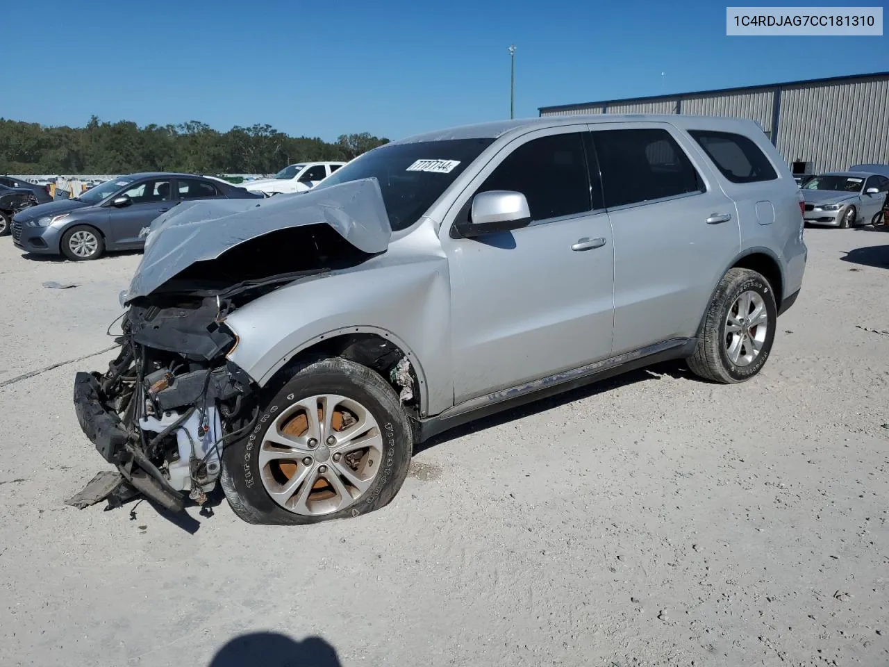 2012 Dodge Durango Sxt VIN: 1C4RDJAG7CC181310 Lot: 77757744