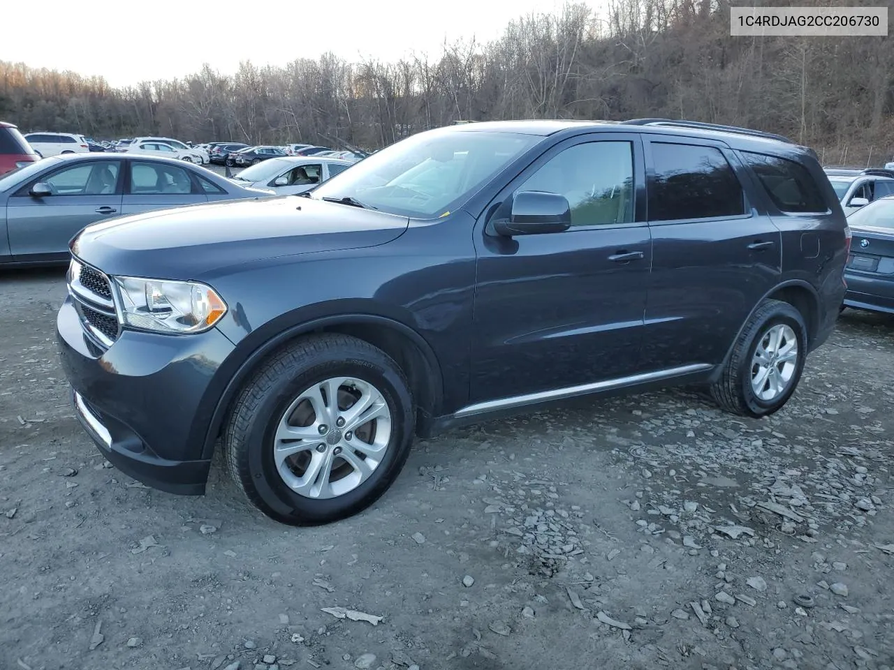 2012 Dodge Durango Sxt VIN: 1C4RDJAG2CC206730 Lot: 79505954