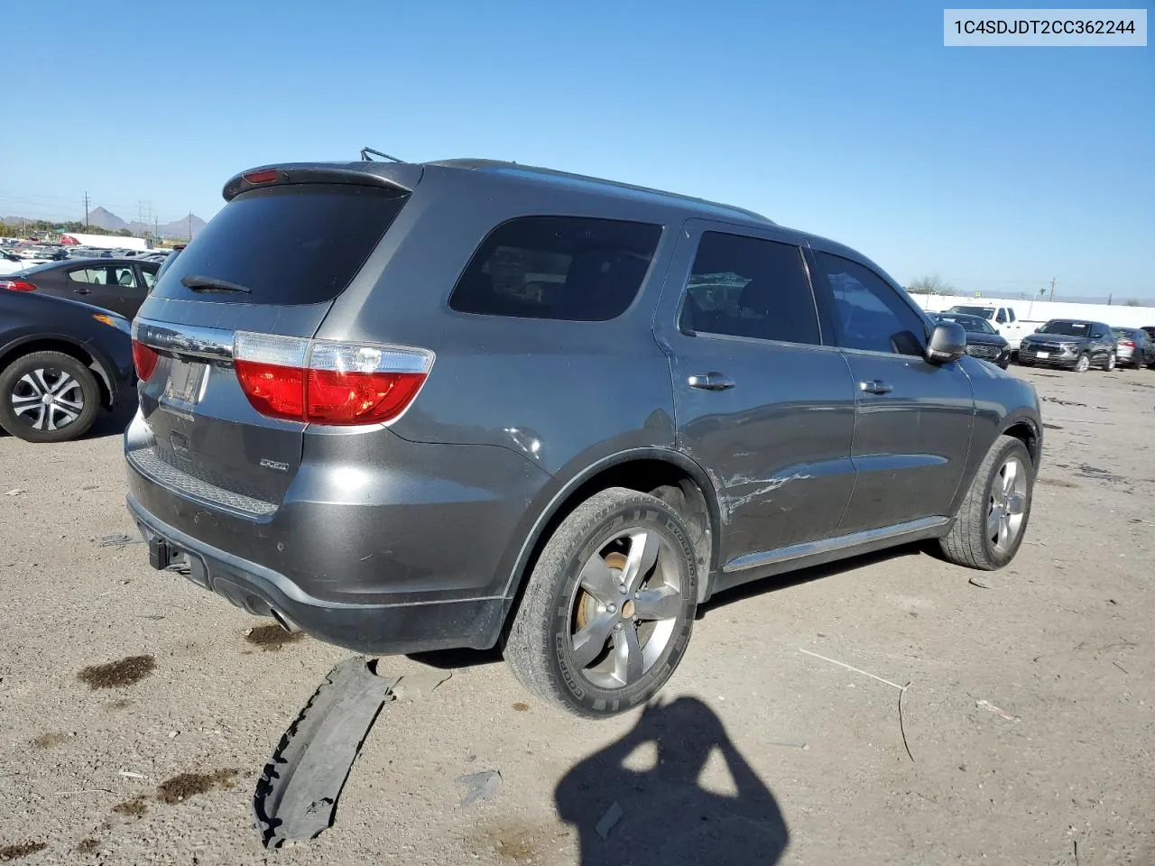 2012 Dodge Durango Crew VIN: 1C4SDJDT2CC362244 Lot: 81301354