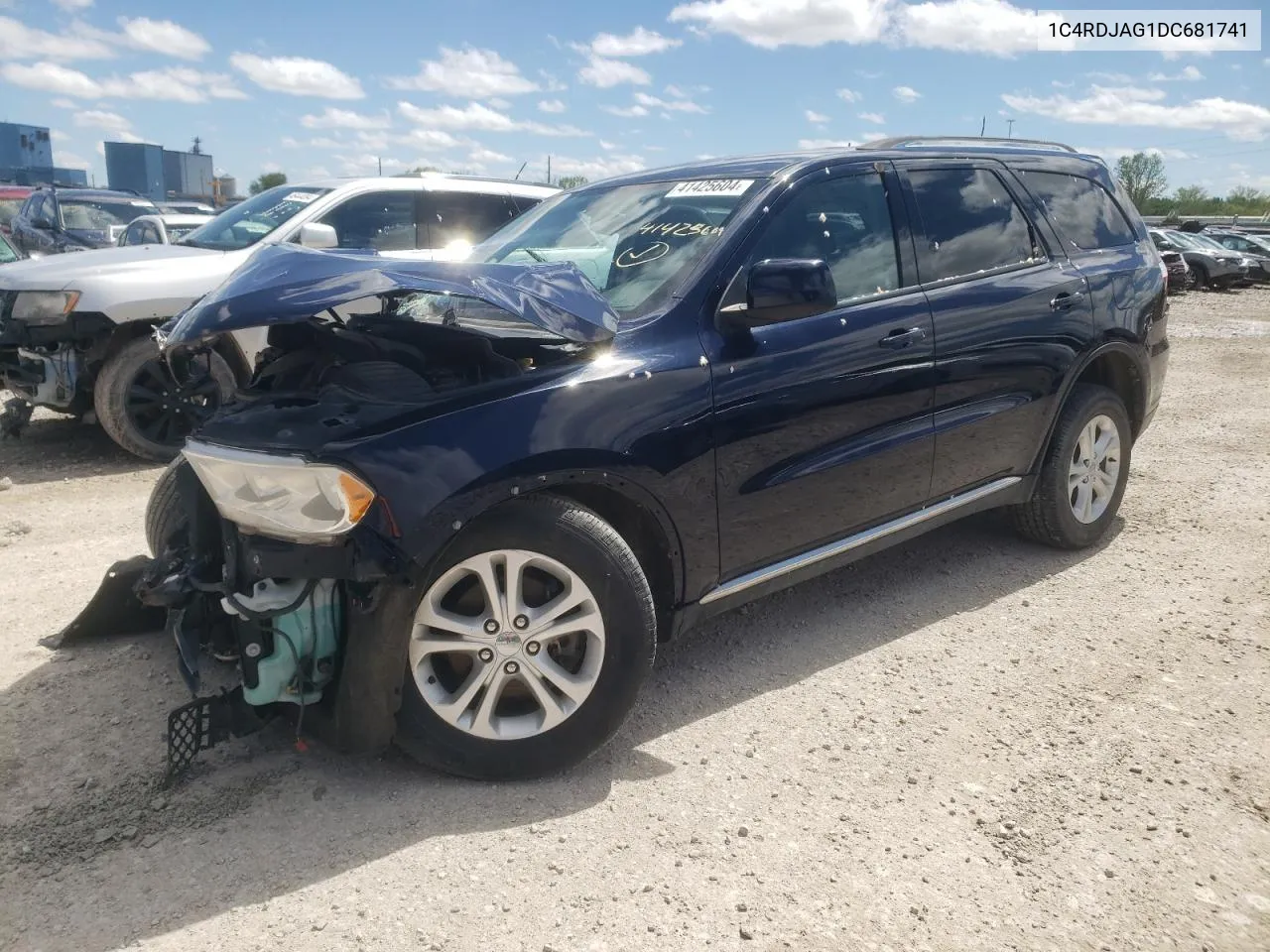 2013 Dodge Durango Sxt VIN: 1C4RDJAG1DC681741 Lot: 41425604