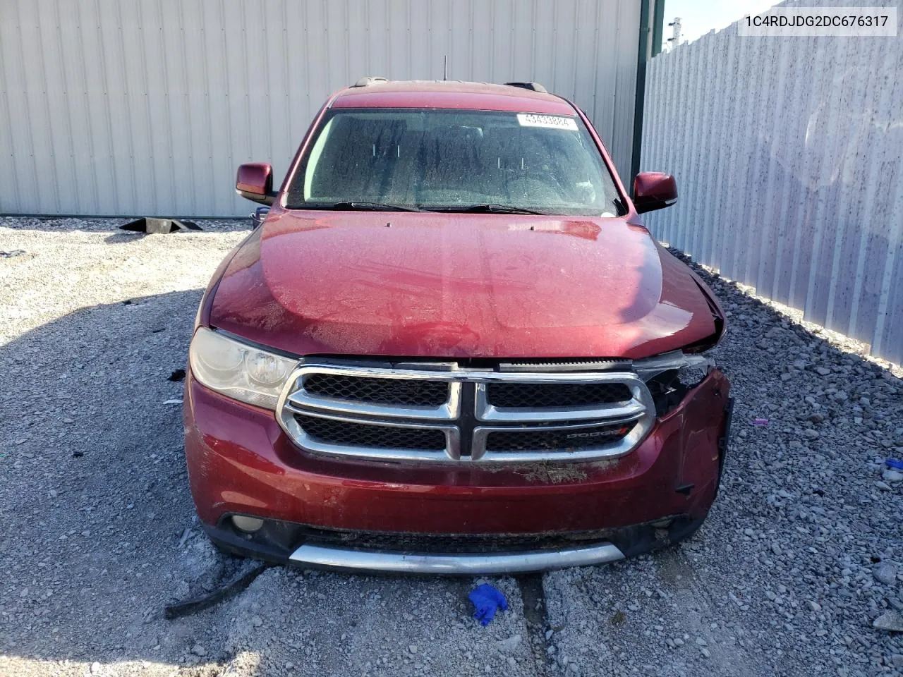 2013 Dodge Durango Crew VIN: 1C4RDJDG2DC676317 Lot: 43433884