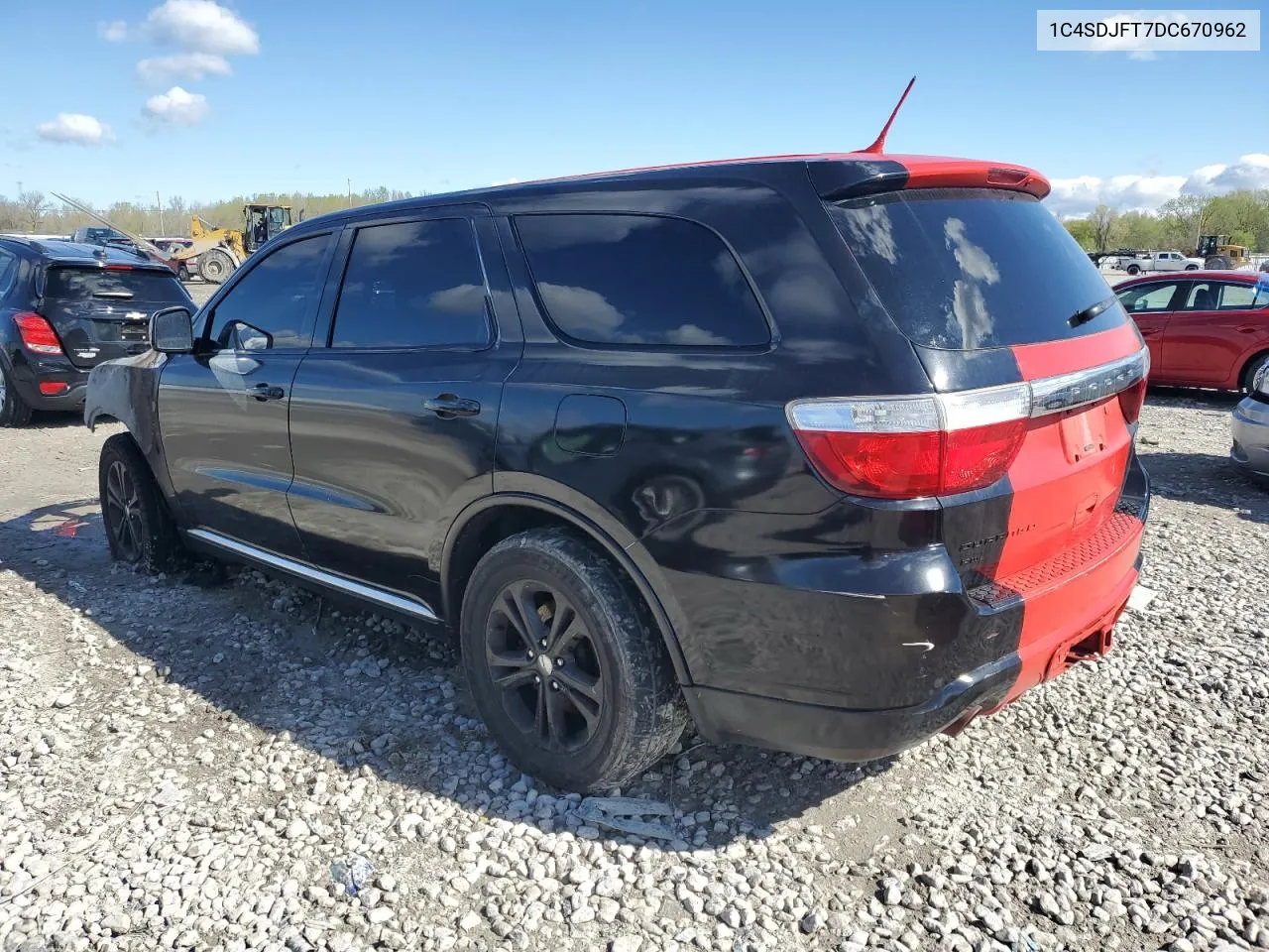 2013 Dodge Durango Ssv VIN: 1C4SDJFT7DC670962 Lot: 49550994