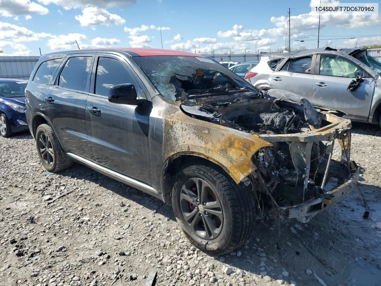 2013 Dodge Durango Ssv VIN: 1C4SDJFT7DC670962 Lot: 49550994