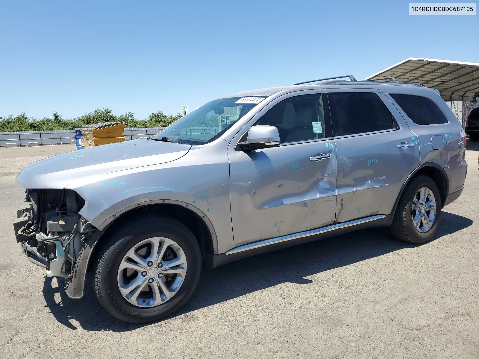 2013 Dodge Durango Crew VIN: 1C4RDHDG8DC687105 Lot: 63564474