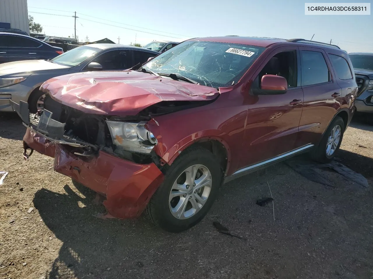 2013 Dodge Durango Sxt VIN: 1C4RDHAG3DC658311 Lot: 66627794