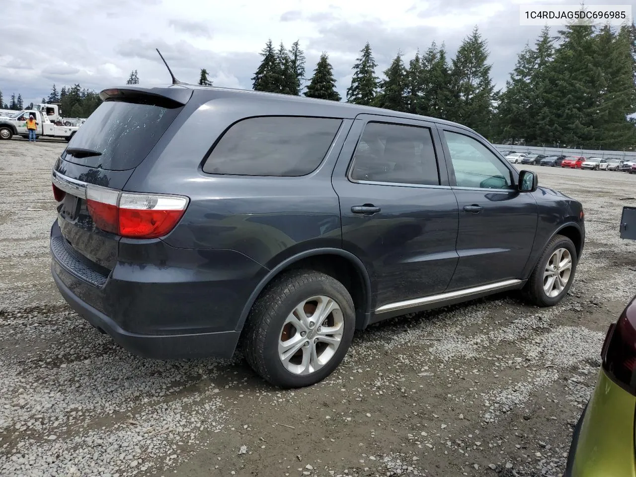 2013 Dodge Durango Sxt VIN: 1C4RDJAG5DC696985 Lot: 68591404