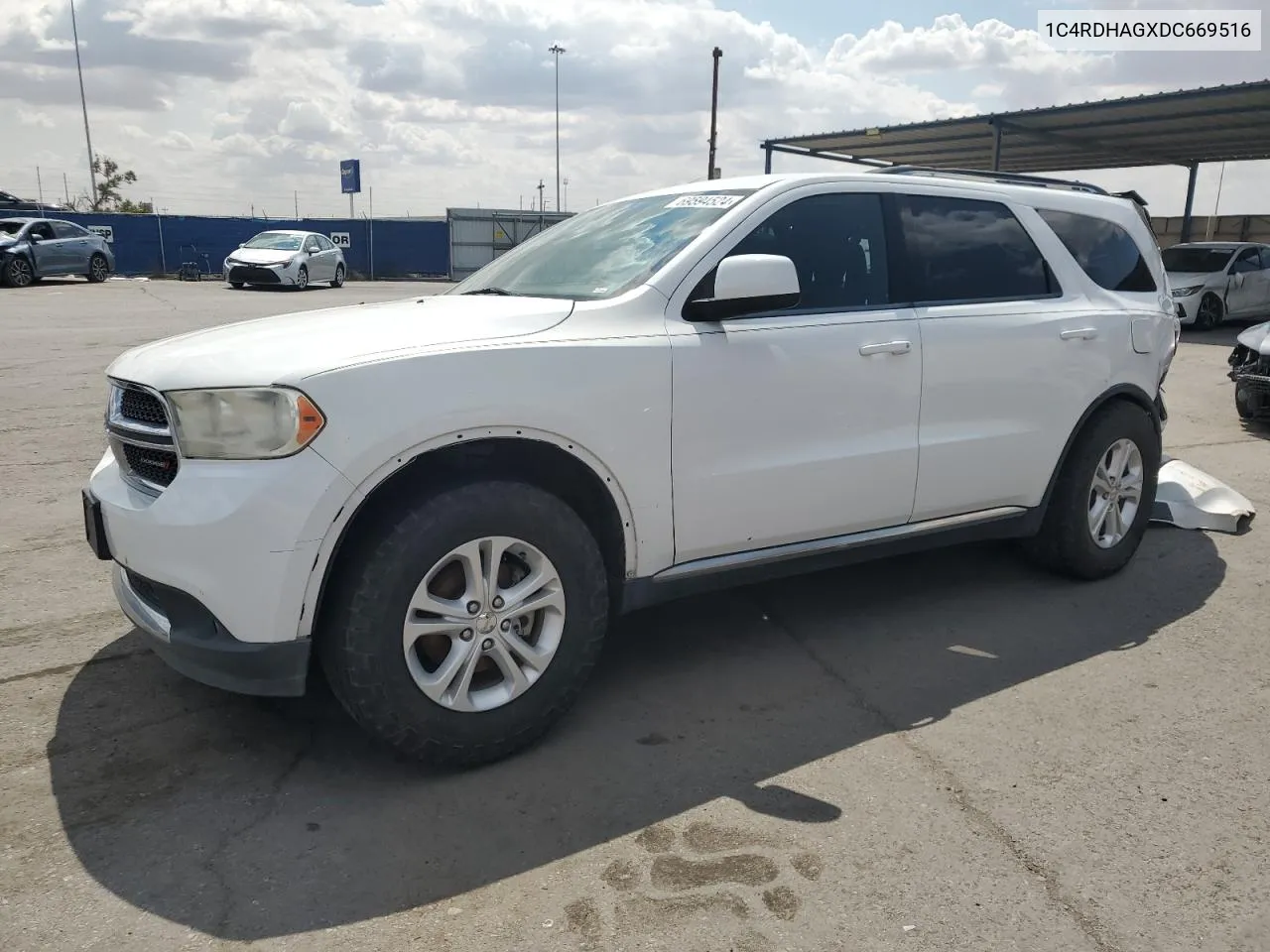 2013 Dodge Durango Sxt VIN: 1C4RDHAGXDC669516 Lot: 69594524