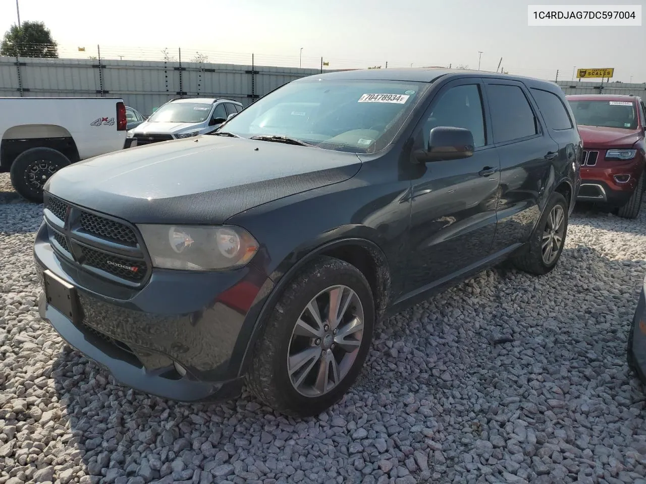 2013 Dodge Durango Sxt VIN: 1C4RDJAG7DC597004 Lot: 70478934