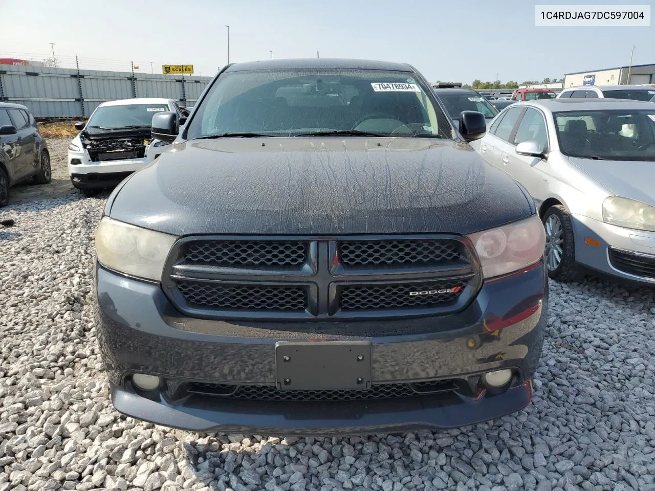 2013 Dodge Durango Sxt VIN: 1C4RDJAG7DC597004 Lot: 70478934