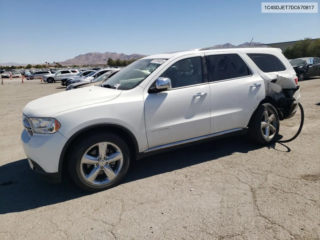 2013 Dodge Durango Citadel VIN: 1C4SDJET7DC670817 Lot: 72014624