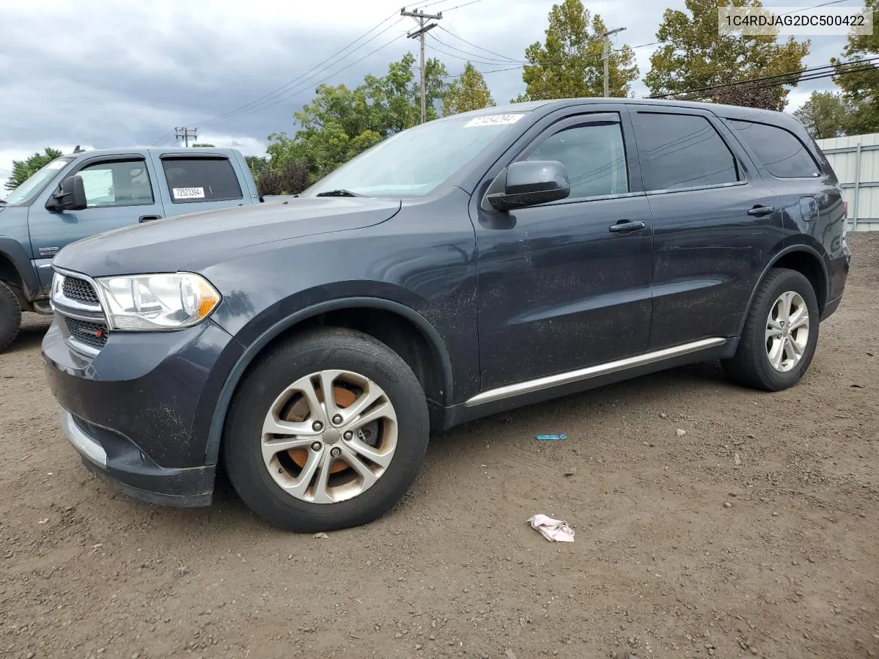 2013 Dodge Durango Sxt VIN: 1C4RDJAG2DC500422 Lot: 72454294