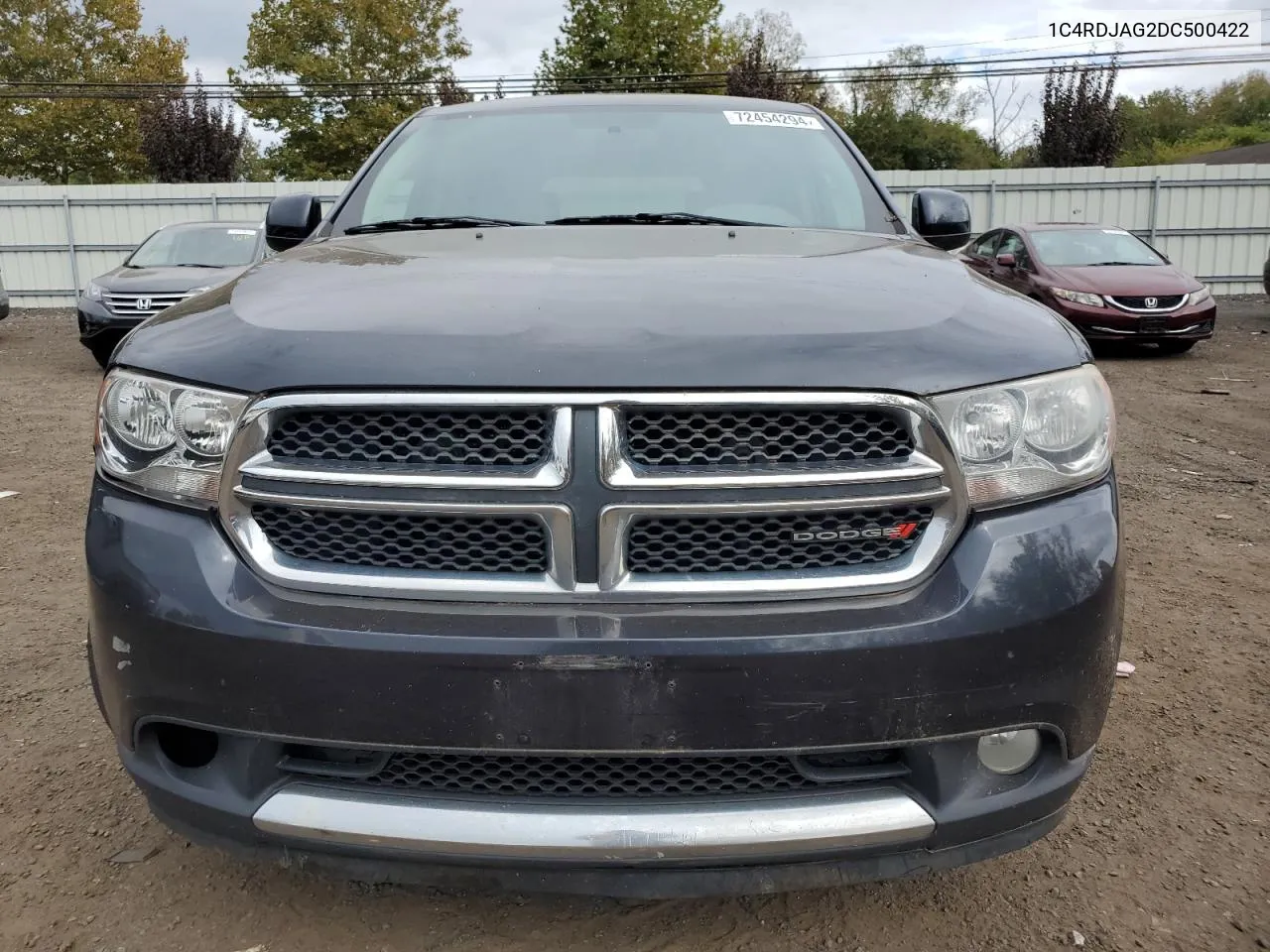 2013 Dodge Durango Sxt VIN: 1C4RDJAG2DC500422 Lot: 72454294