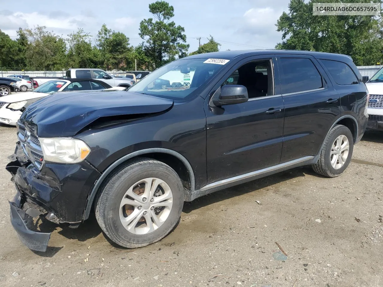 2013 Dodge Durango Sxt VIN: 1C4RDJAG6DC657595 Lot: 72992204