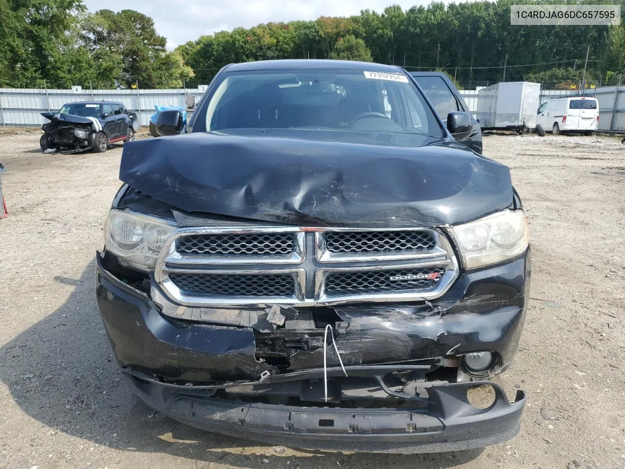 2013 Dodge Durango Sxt VIN: 1C4RDJAG6DC657595 Lot: 72992204