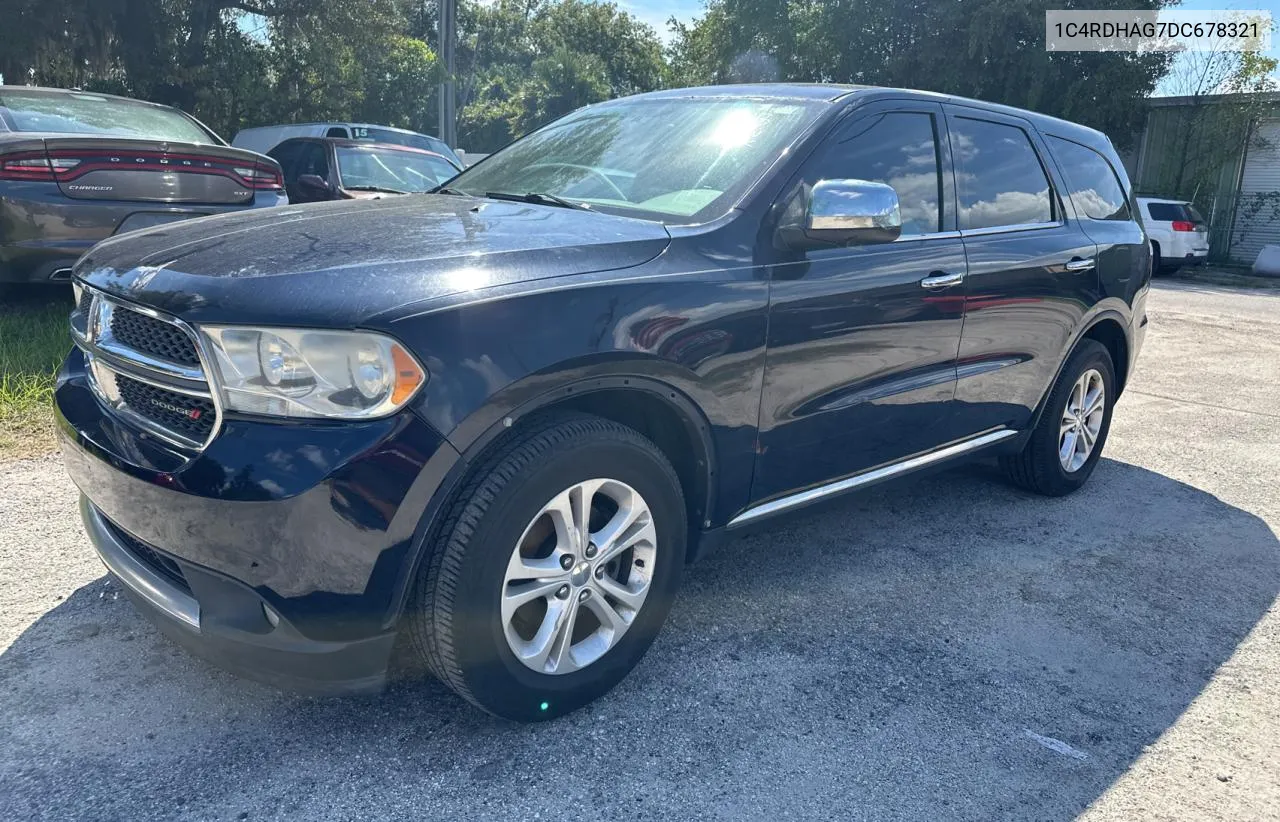 2013 Dodge Durango Sxt VIN: 1C4RDHAG7DC678321 Lot: 73200054