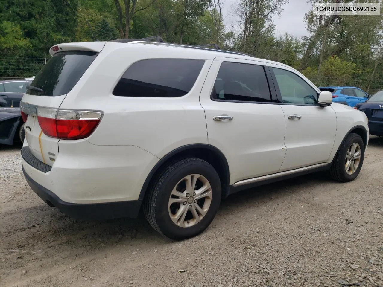 2013 Dodge Durango Crew VIN: 1C4RDJDG5DC692155 Lot: 73334884