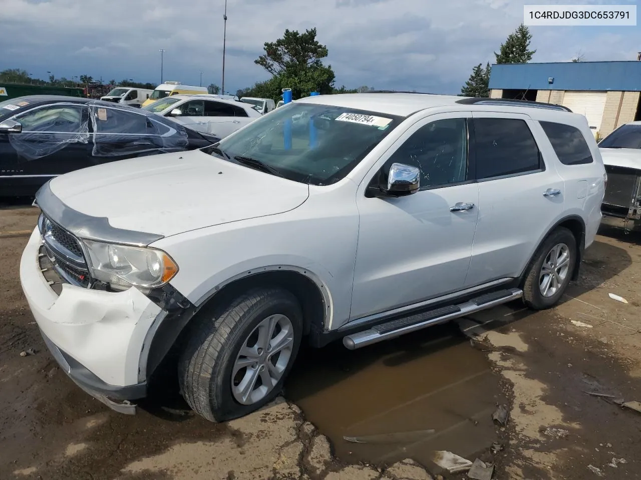 2013 Dodge Durango Crew VIN: 1C4RDJDG3DC653791 Lot: 74050794