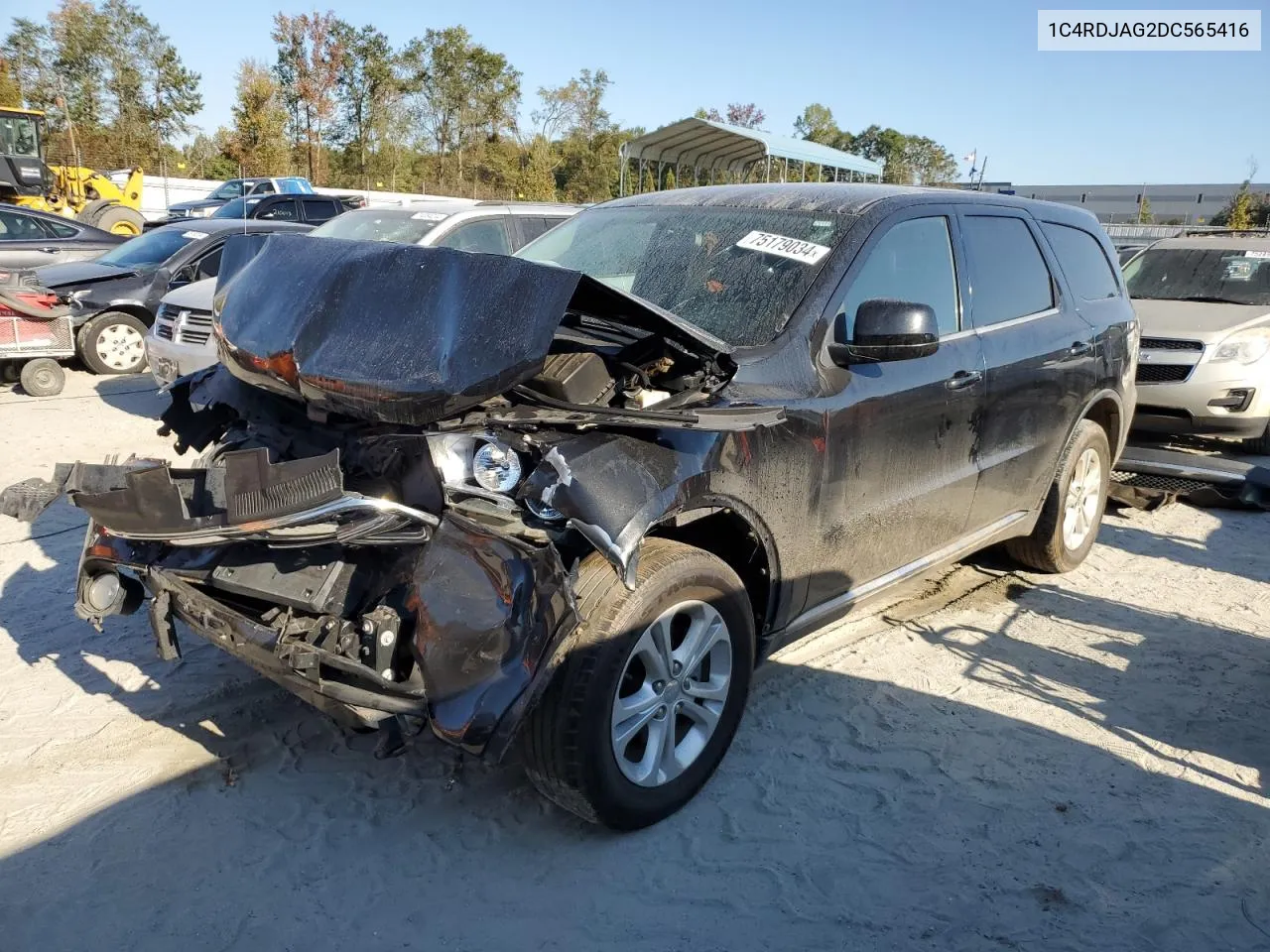 2013 Dodge Durango Sxt VIN: 1C4RDJAG2DC565416 Lot: 75179034