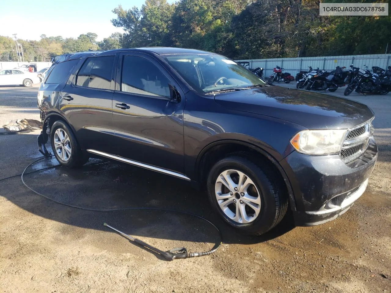 2013 Dodge Durango Sxt VIN: 1C4RDJAG3DC678758 Lot: 75857494