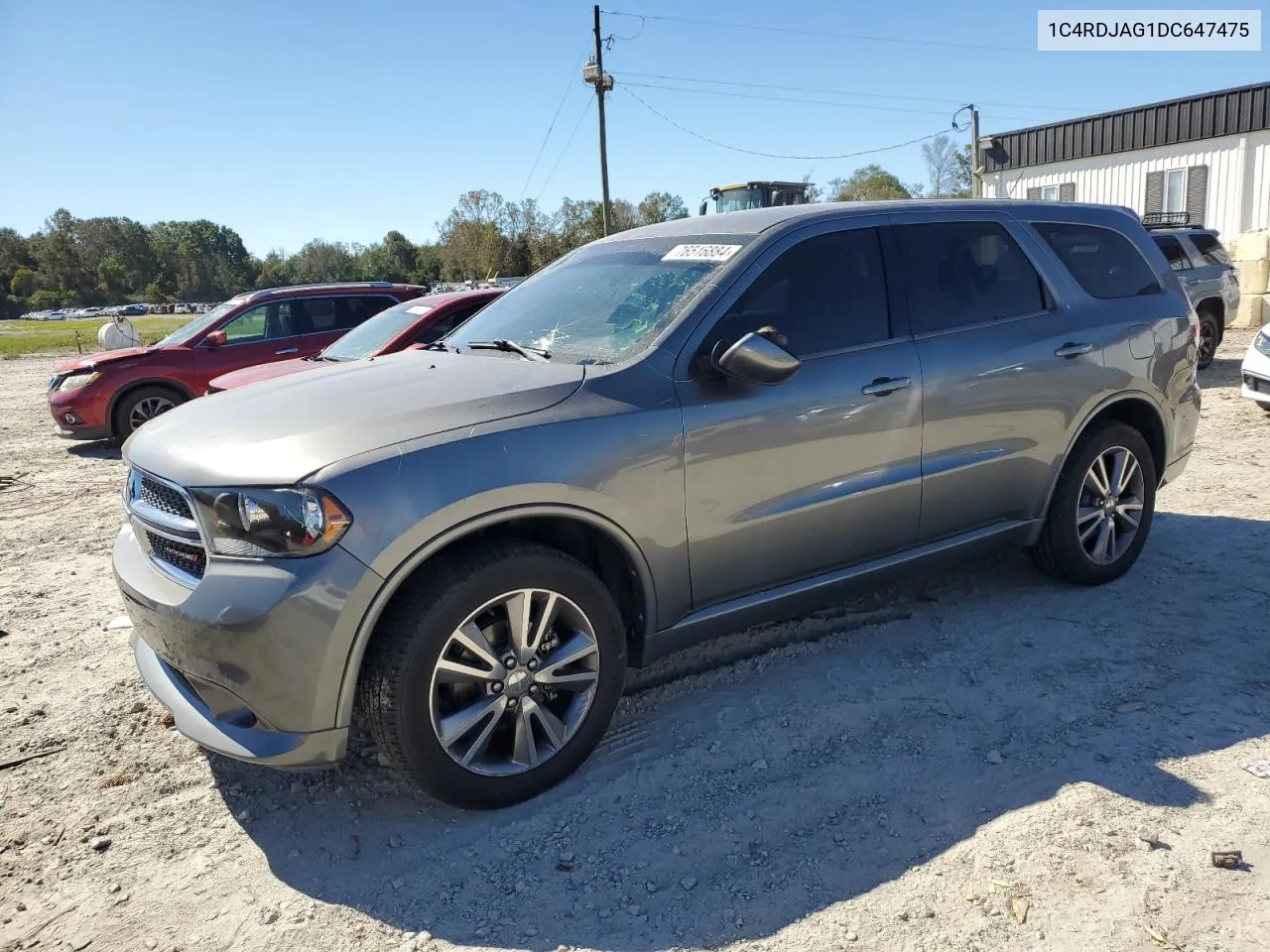 2013 Dodge Durango Sxt VIN: 1C4RDJAG1DC647475 Lot: 76516884