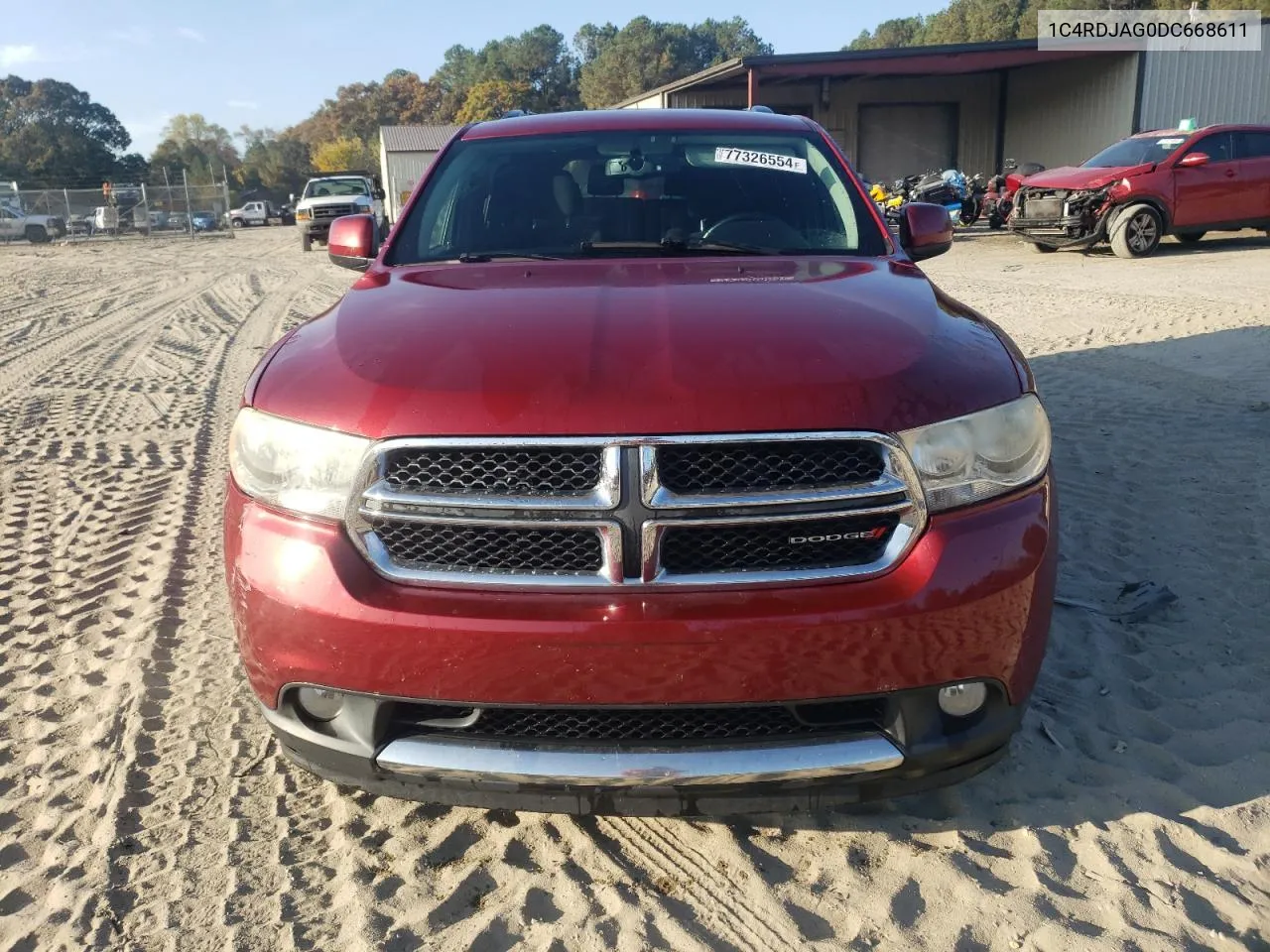 2013 Dodge Durango Sxt VIN: 1C4RDJAG0DC668611 Lot: 77326554