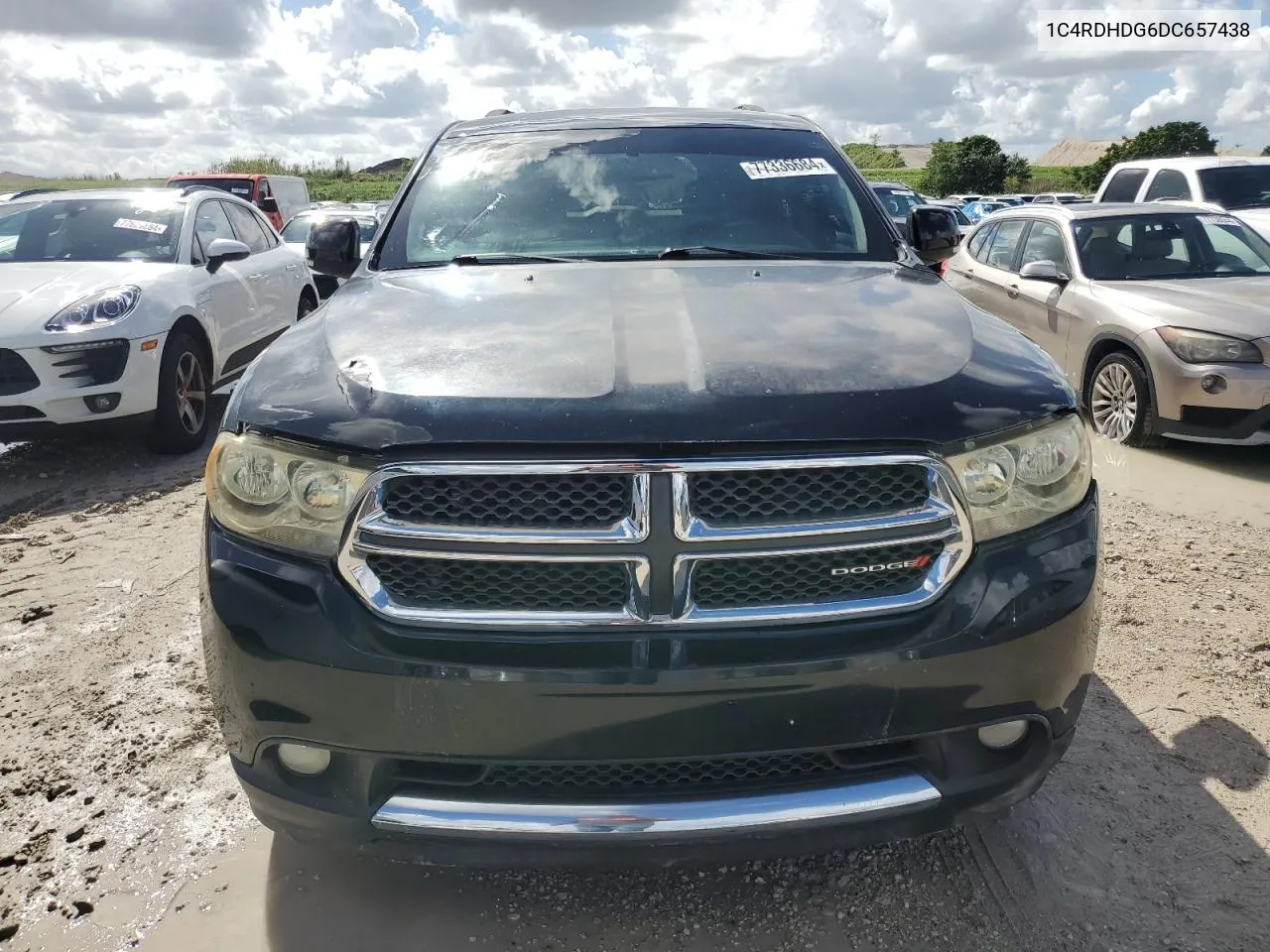 2013 Dodge Durango Crew VIN: 1C4RDHDG6DC657438 Lot: 77336684