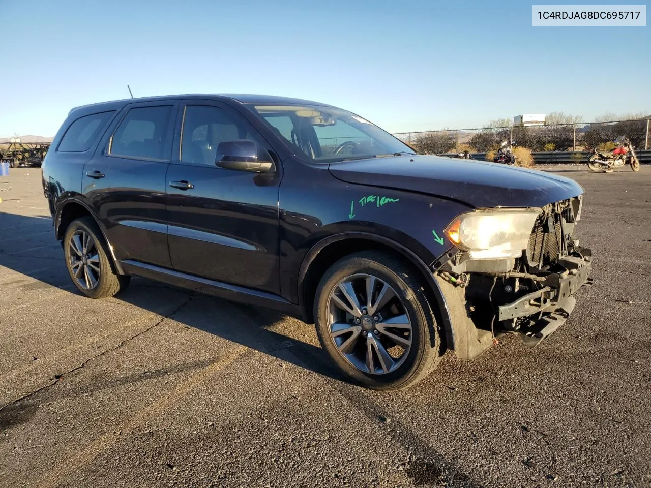 2013 Dodge Durango Sxt VIN: 1C4RDJAG8DC695717 Lot: 77513394