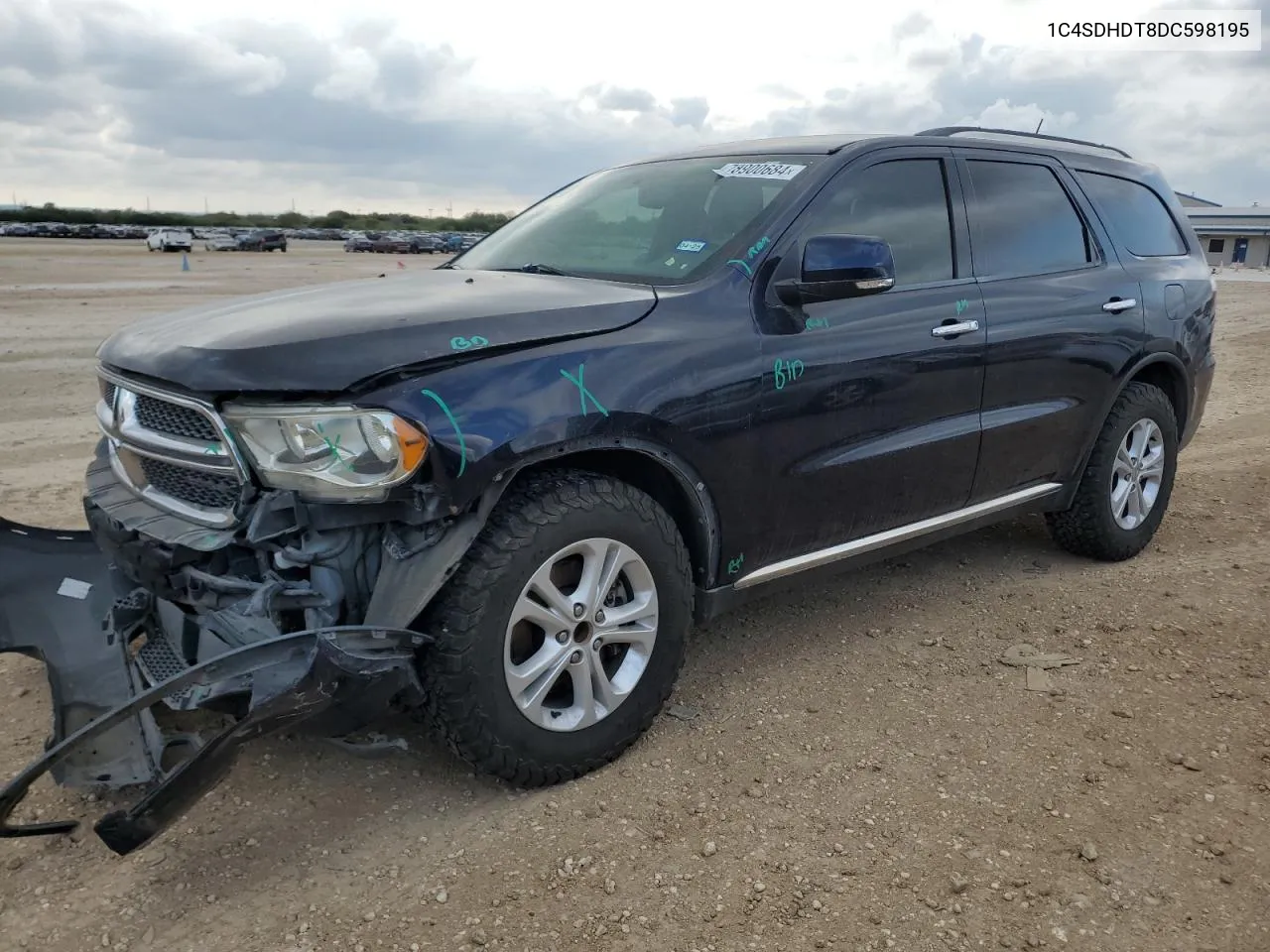 2013 Dodge Durango Crew VIN: 1C4SDHDT8DC598195 Lot: 78900684