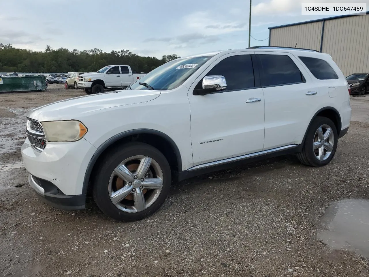 2013 Dodge Durango Citadel VIN: 1C4SDHET1DC647459 Lot: 79334844