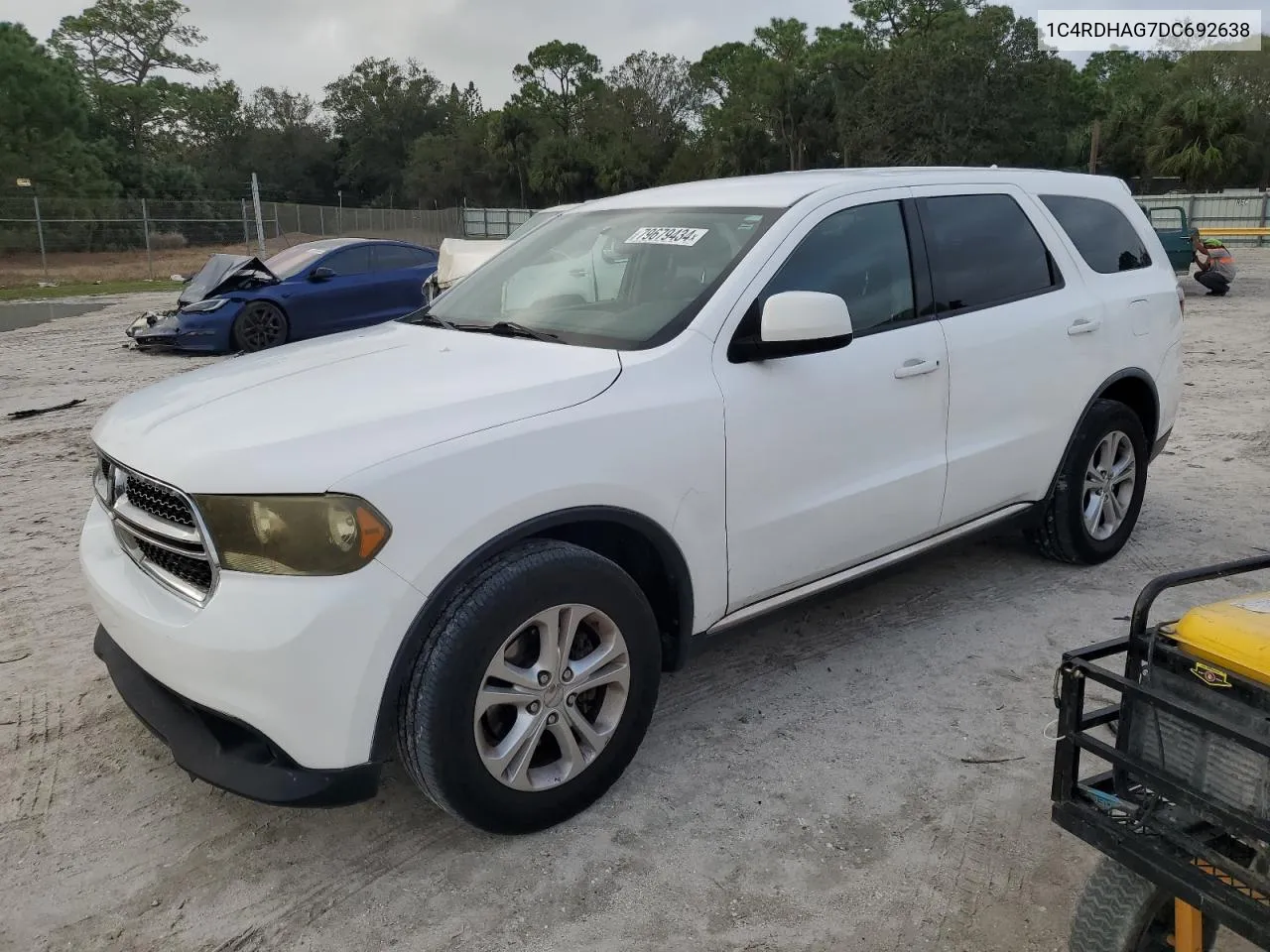 2013 Dodge Durango Sxt VIN: 1C4RDHAG7DC692638 Lot: 79679434