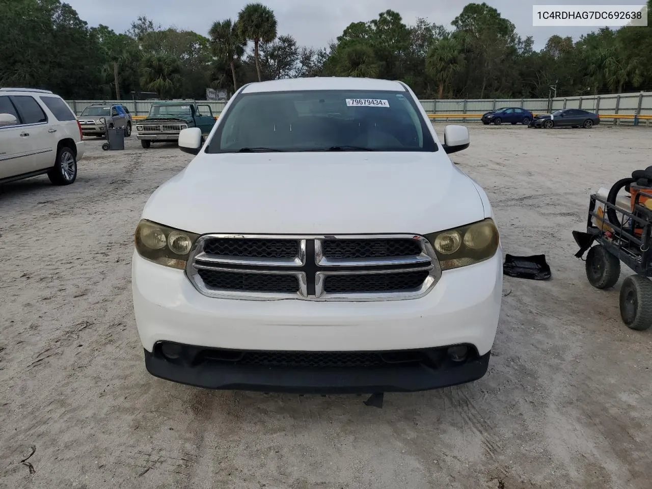 2013 Dodge Durango Sxt VIN: 1C4RDHAG7DC692638 Lot: 79679434