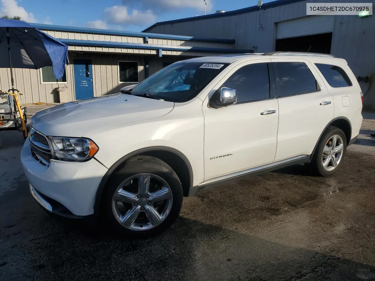 2013 Dodge Durango Citadel VIN: 1C4SDHET2DC670975 Lot: 80535204