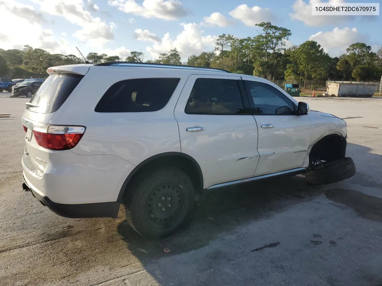 2013 Dodge Durango Citadel VIN: 1C4SDHET2DC670975 Lot: 80535204