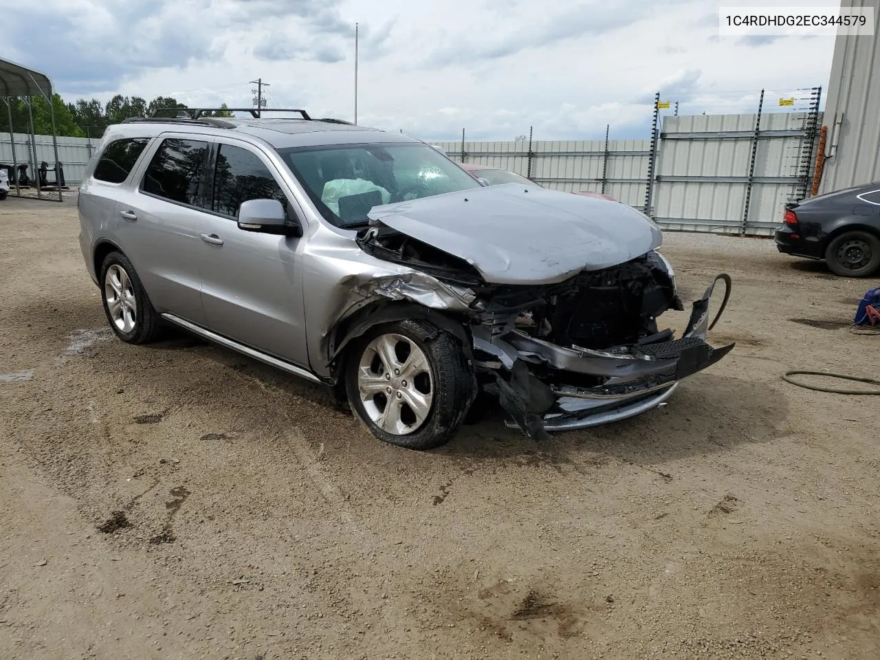 2014 Dodge Durango Limited VIN: 1C4RDHDG2EC344579 Lot: 51010473