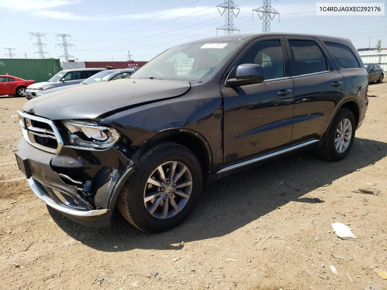 2014 Dodge Durango Sxt VIN: 1C4RDJAGXEC292176 Lot: 60712853