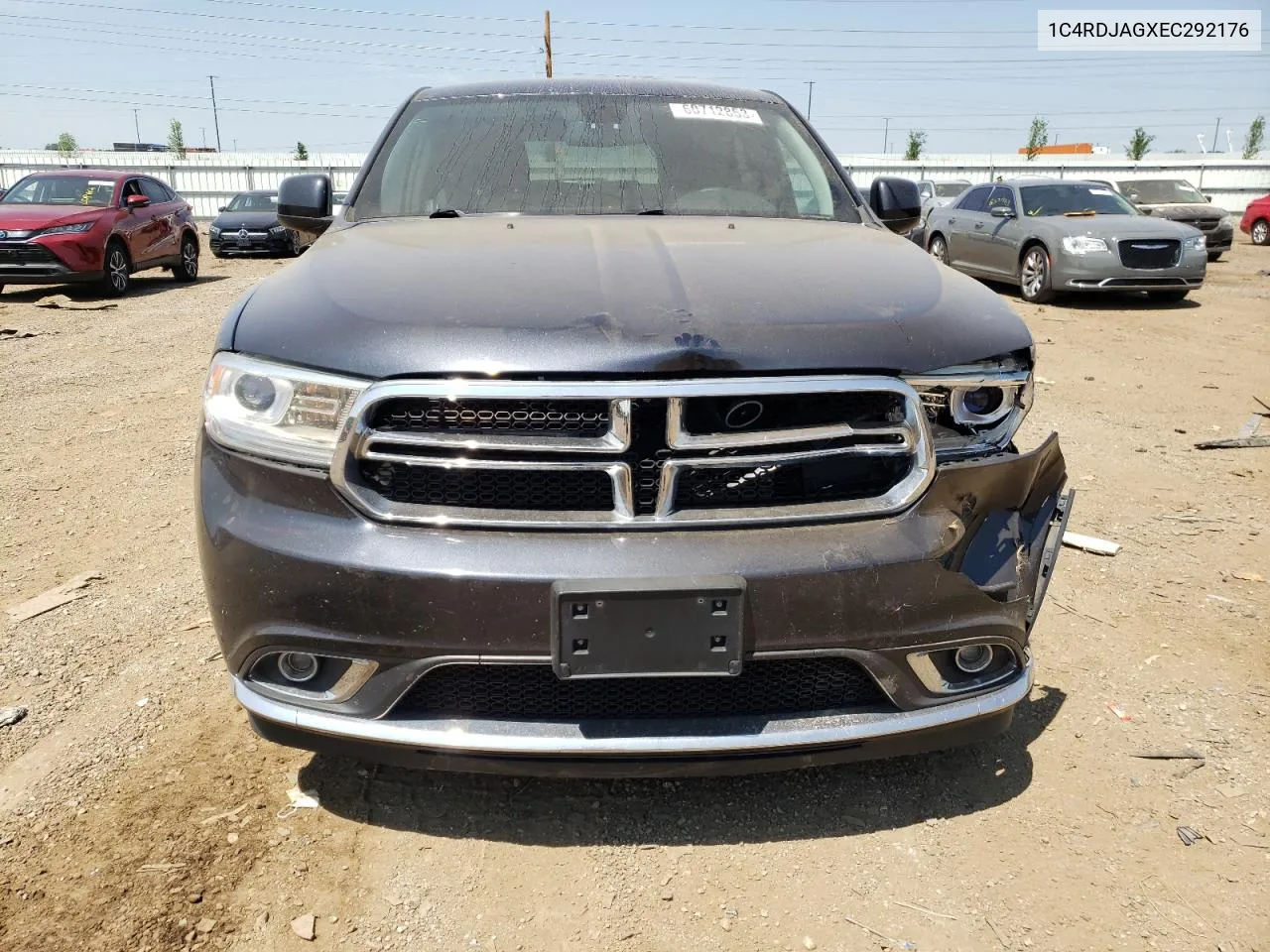 2014 Dodge Durango Sxt VIN: 1C4RDJAGXEC292176 Lot: 60712853