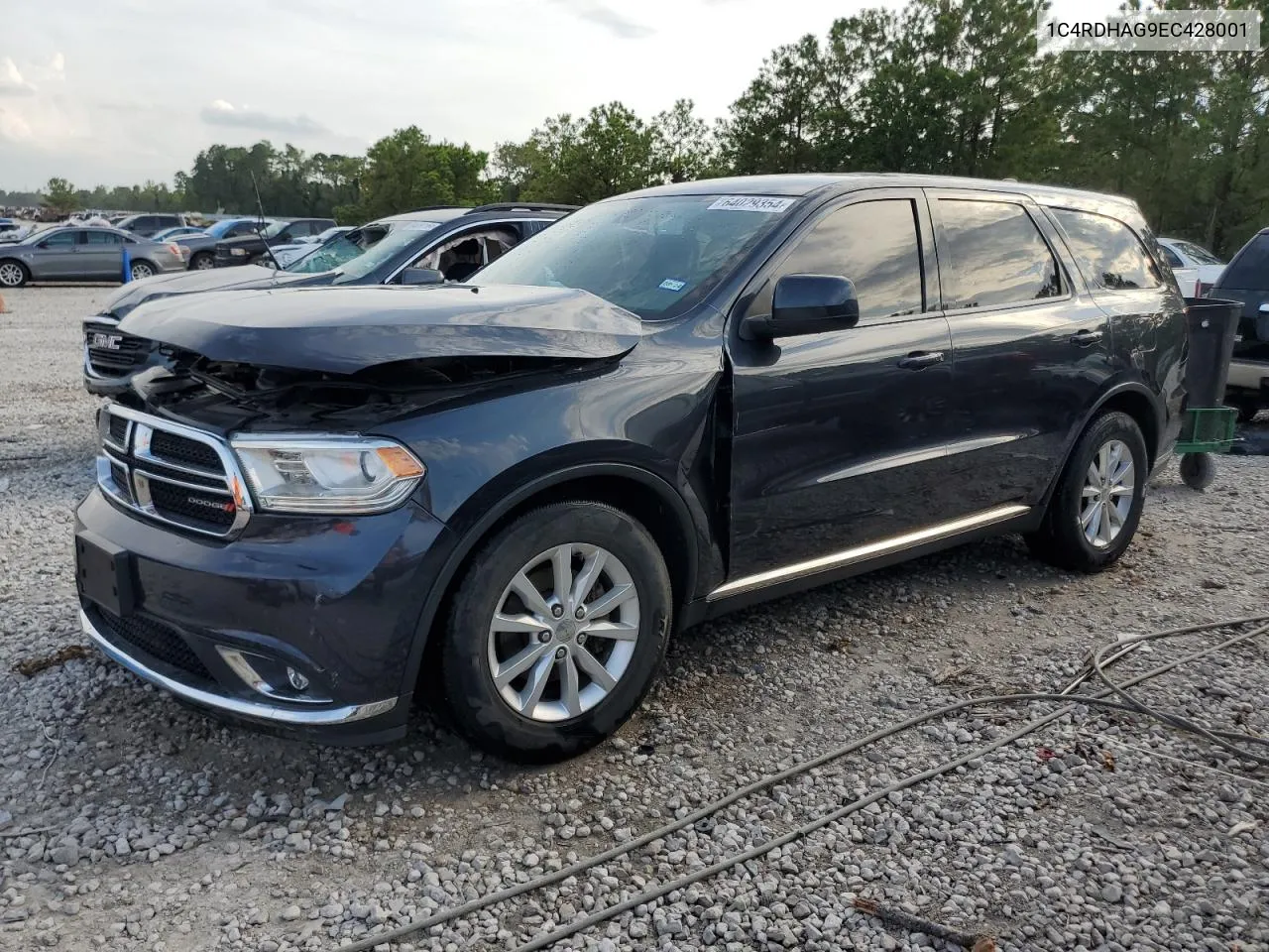 2014 Dodge Durango Sxt VIN: 1C4RDHAG9EC428001 Lot: 64029354