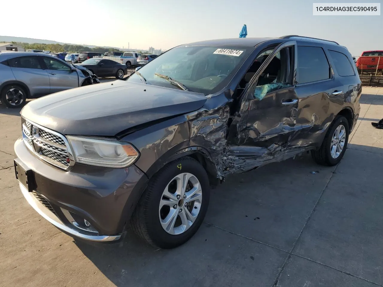 2014 Dodge Durango Sxt VIN: 1C4RDHAG3EC590495 Lot: 66419674