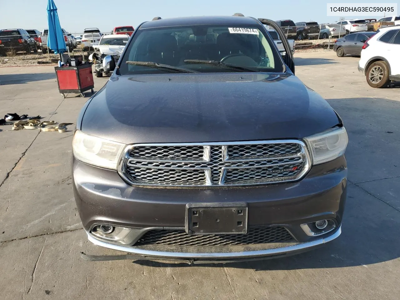 2014 Dodge Durango Sxt VIN: 1C4RDHAG3EC590495 Lot: 66419674