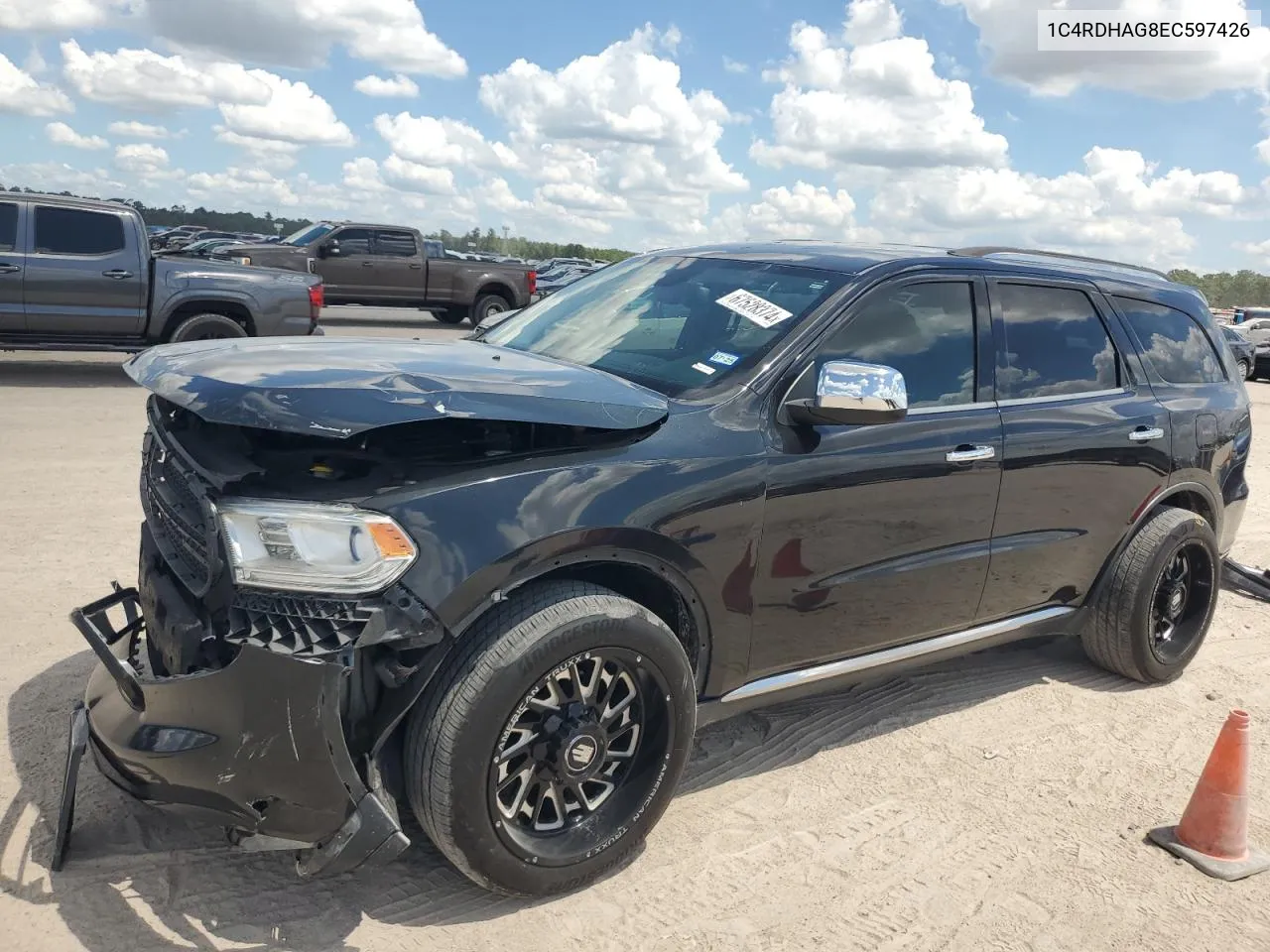 2014 Dodge Durango Sxt VIN: 1C4RDHAG8EC597426 Lot: 67528374