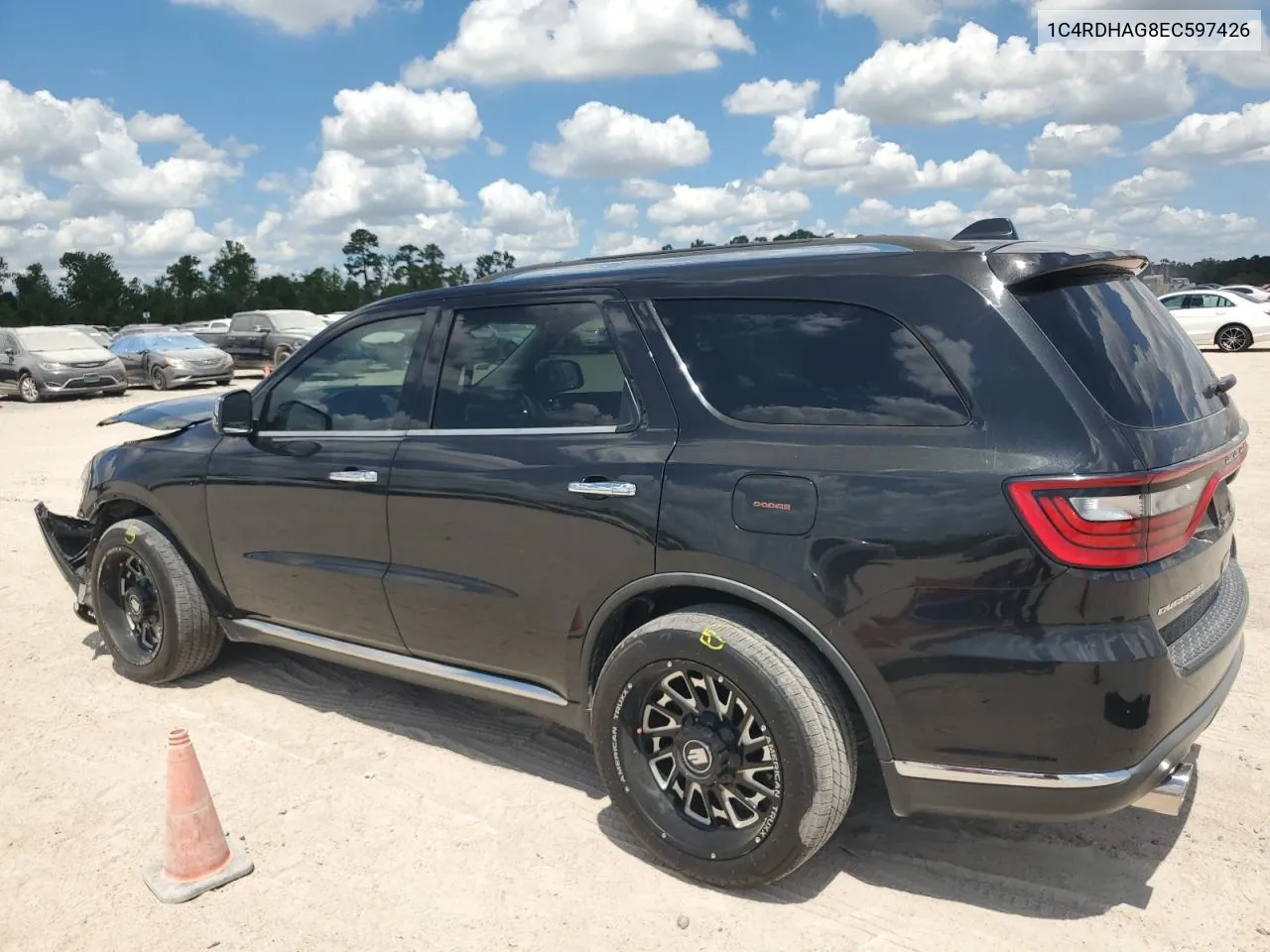 2014 Dodge Durango Sxt VIN: 1C4RDHAG8EC597426 Lot: 67528374