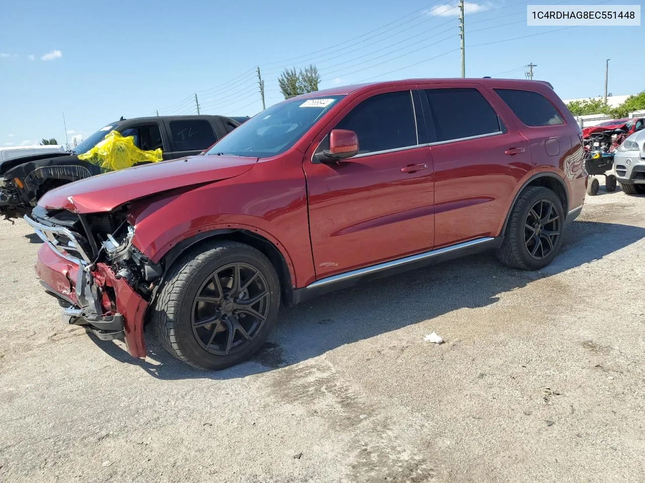 1C4RDHAG8EC551448 2014 Dodge Durango Sxt