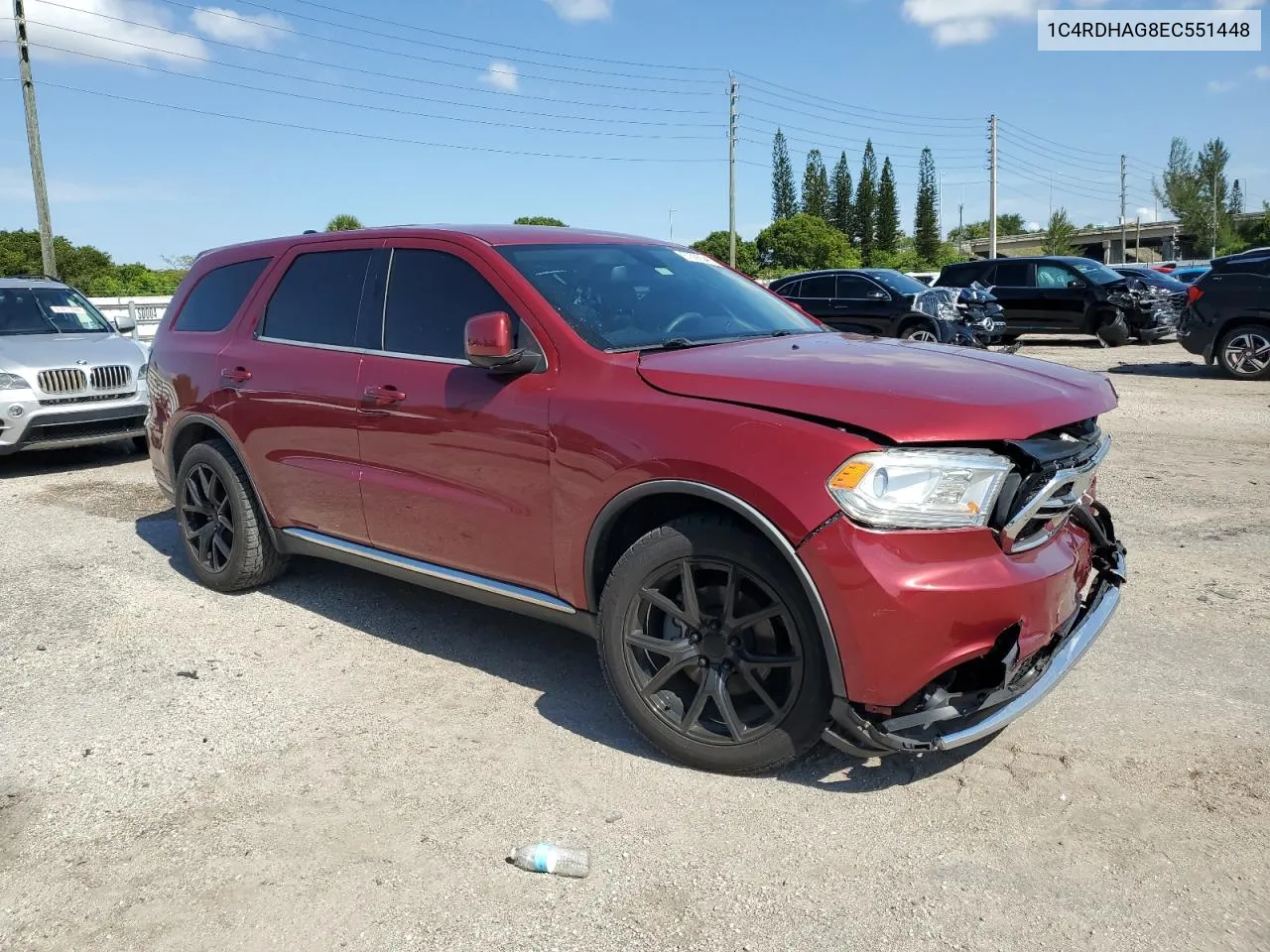 1C4RDHAG8EC551448 2014 Dodge Durango Sxt